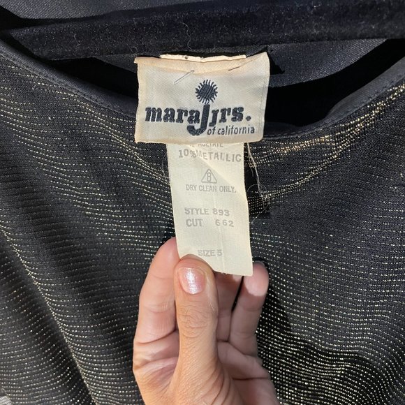 Vintage 70's Metallic Disco Dress/Tunic by Mara J Jrs. of California - Picture 7 of 7